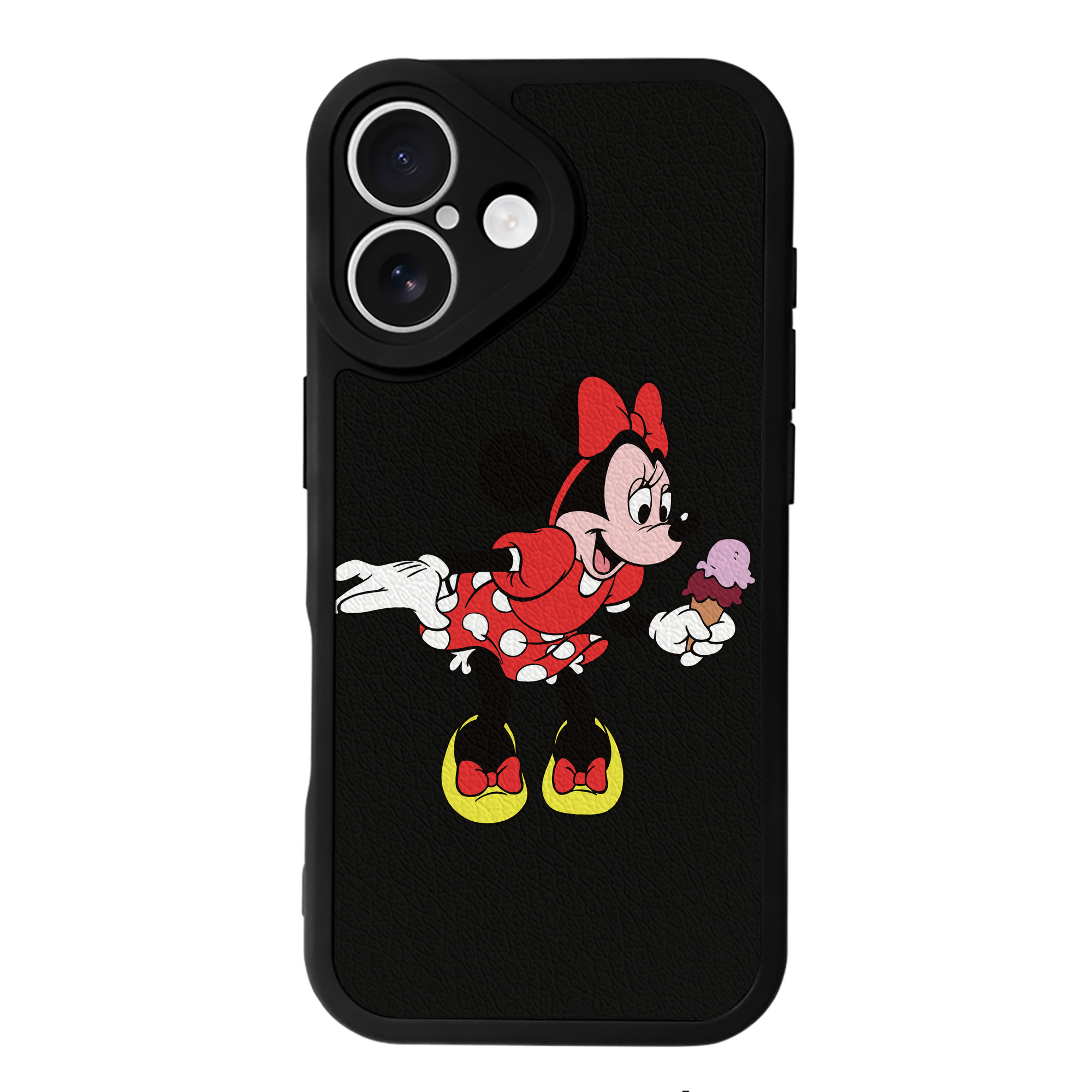 （画像用） ミッキーマウス Mickey Mouse 【iPhone 16シリーズ対応】シリコンスマホケース（レザー調） 材質：シリコン